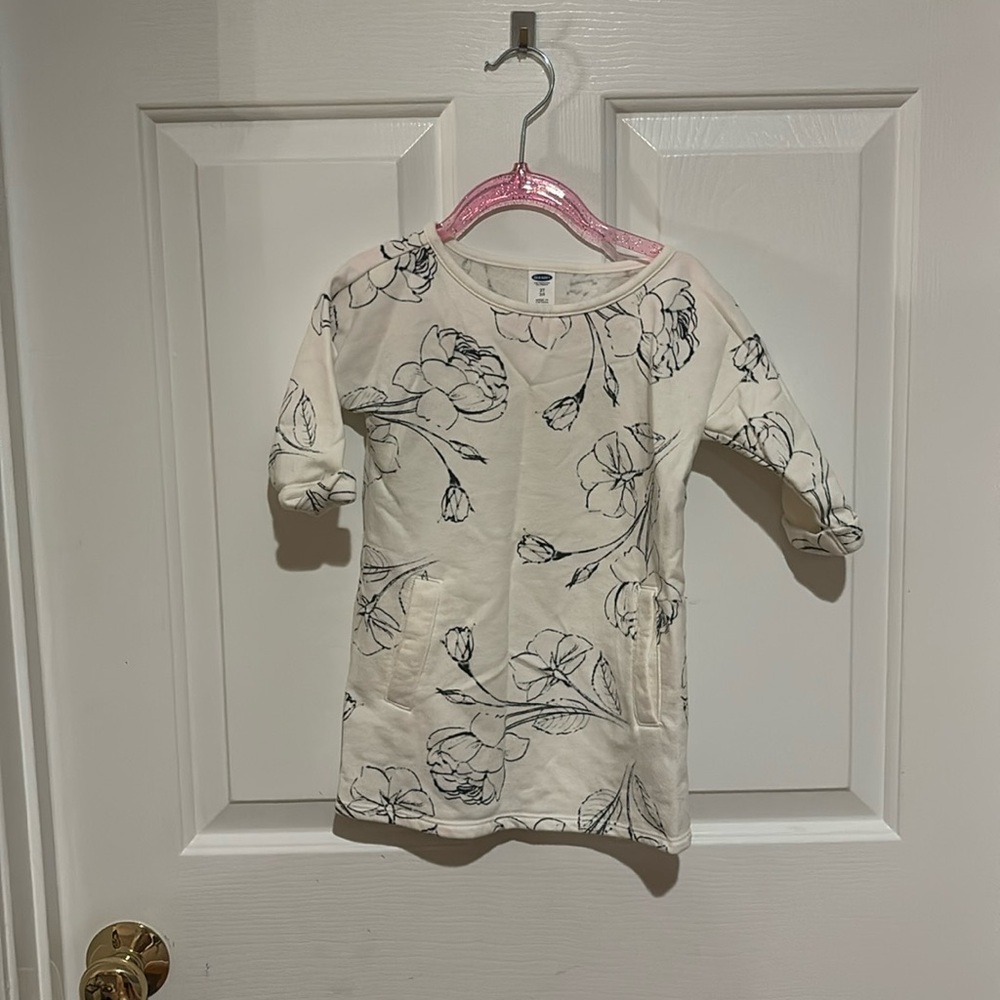 Old Navy Sweatshirt Dress Floral Graphic Design 2T